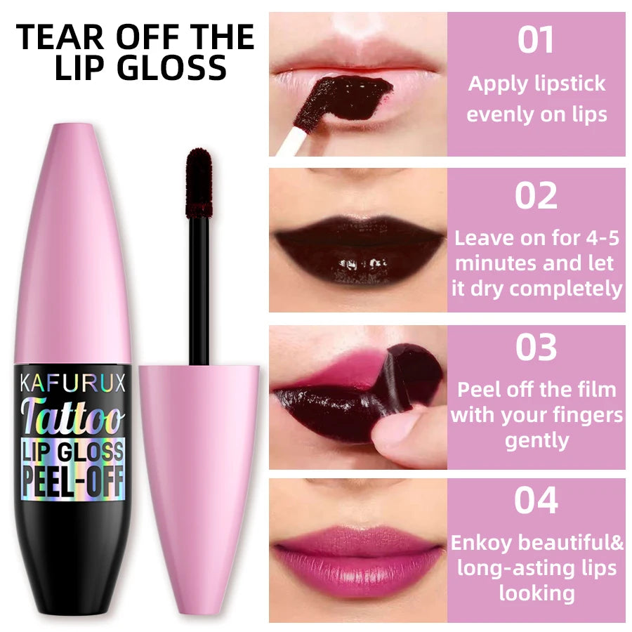 7 Color Waterproof Lip Liner Peel Off Lip Tint Long Lasting Matte Lip Gloss Red Pink Rose Contour Tear-off Lip Makeup Stian Cosm HIP