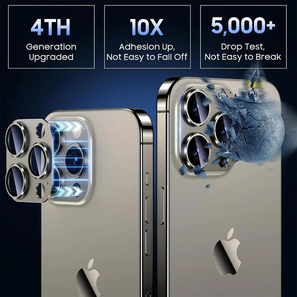 3D Metal Camera Lens Protector Tempered Glass iPhone 16 15 14 Camera Lens Protector HIP