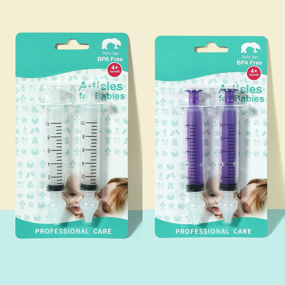 Baby Nasal Aspirator – Soft Silicone Nose Cleaner for Infants Baby Nasal Aspirator HIP C15-2 White 2 Purple