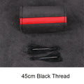 Extra Large Suede Steering Wheel Cover 42–50cm Truck Bus Steering Wheel Cover HIP 45cm Black Thread