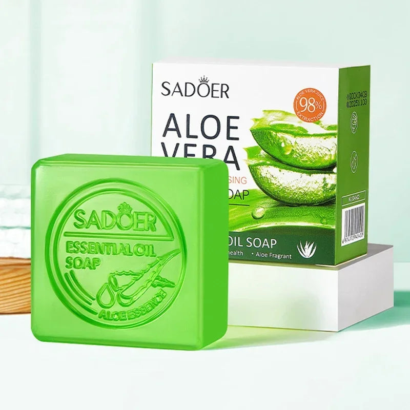 SADOER Aloe Vera Facial Soap – Hydrating & Oil Control Bar Aloe Facial Soap HIP