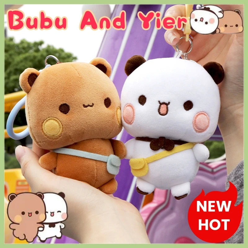 Bubu & Yier Panda Plush Keychain Pendant | Cute Couple Gift Plush Keychain Pendant HIP