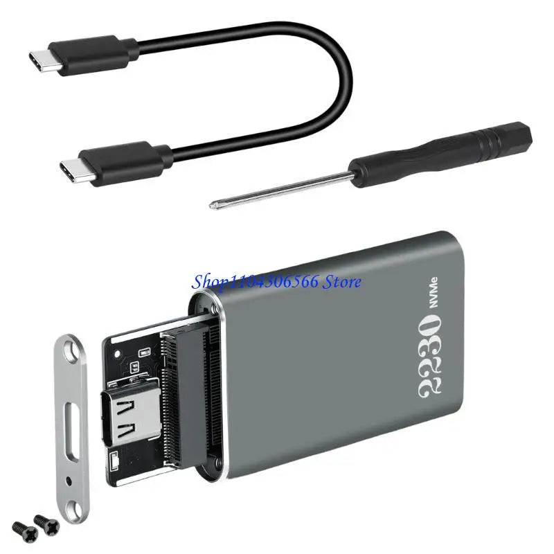 Aluminum M.2 2230 NVMe SSD Enclosure – USB 3.2 Type-C SSD Enclosure HIP