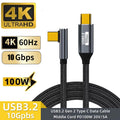 USB-C to USB-C PD 100W 10Gbps 4K@60Hz Cable – 5A Type-C USB-C Charging Cable HIP black 0.5m