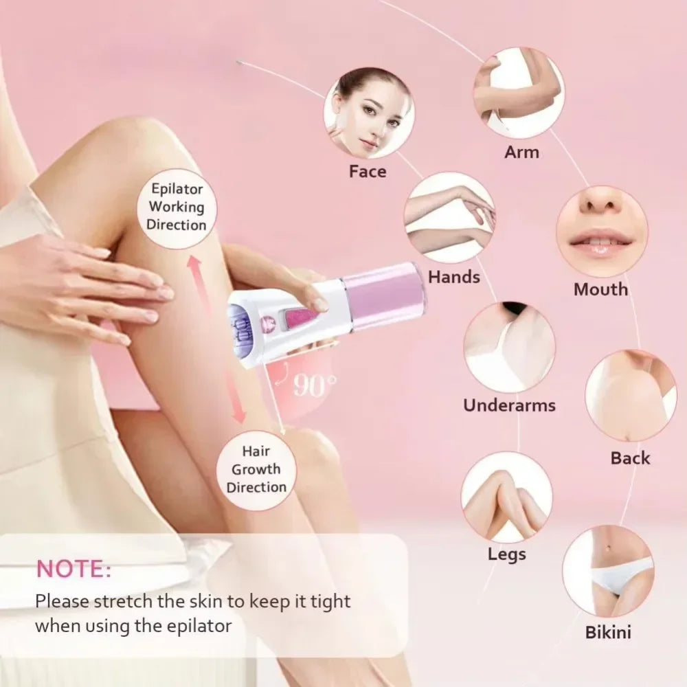 Smooth Glide Facial Epilator for Women – Battery Powered Facial Epilator HIP