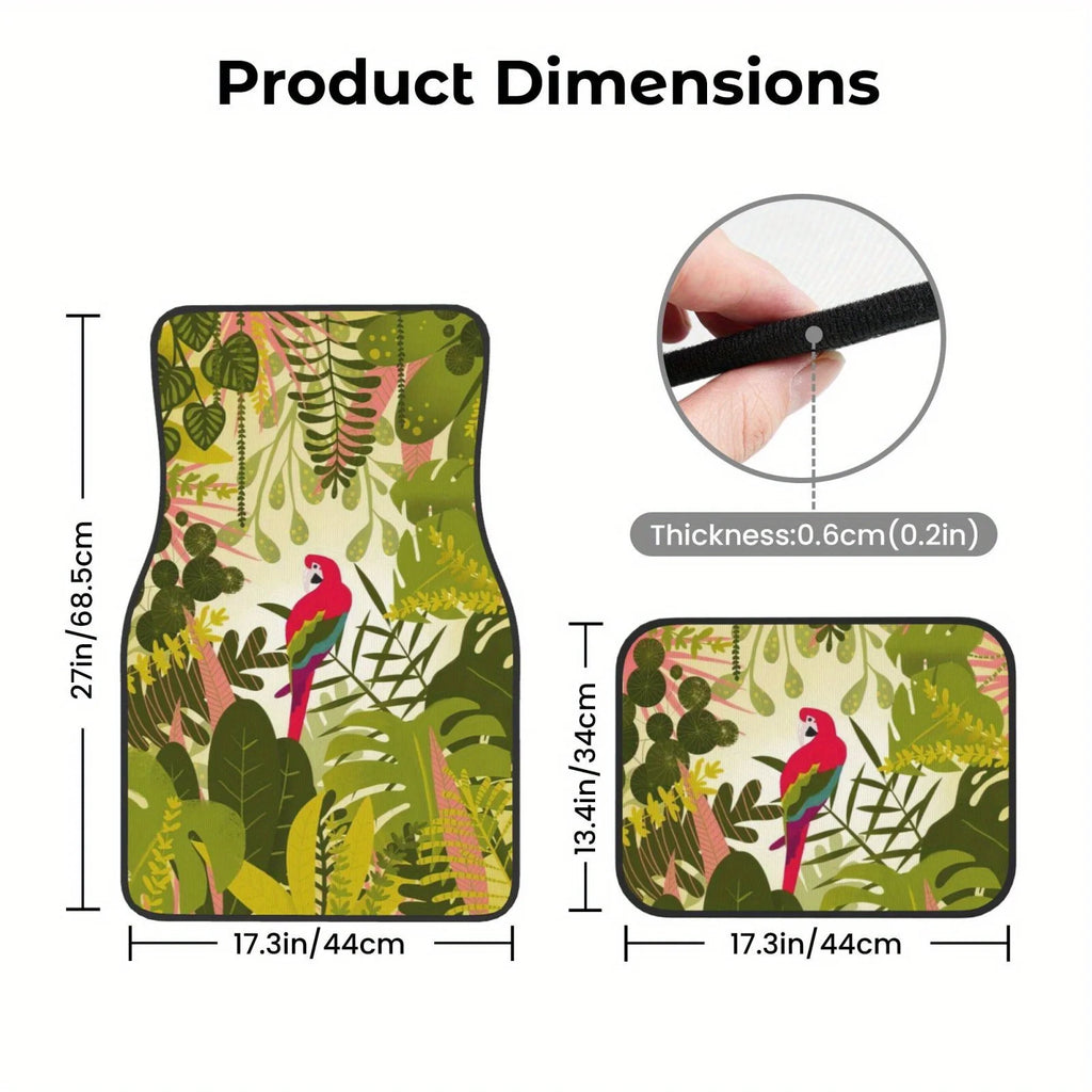 4-Piece Car Floor Mats – All-Over Print, Non-Slip Design Car Floor Mats HIP