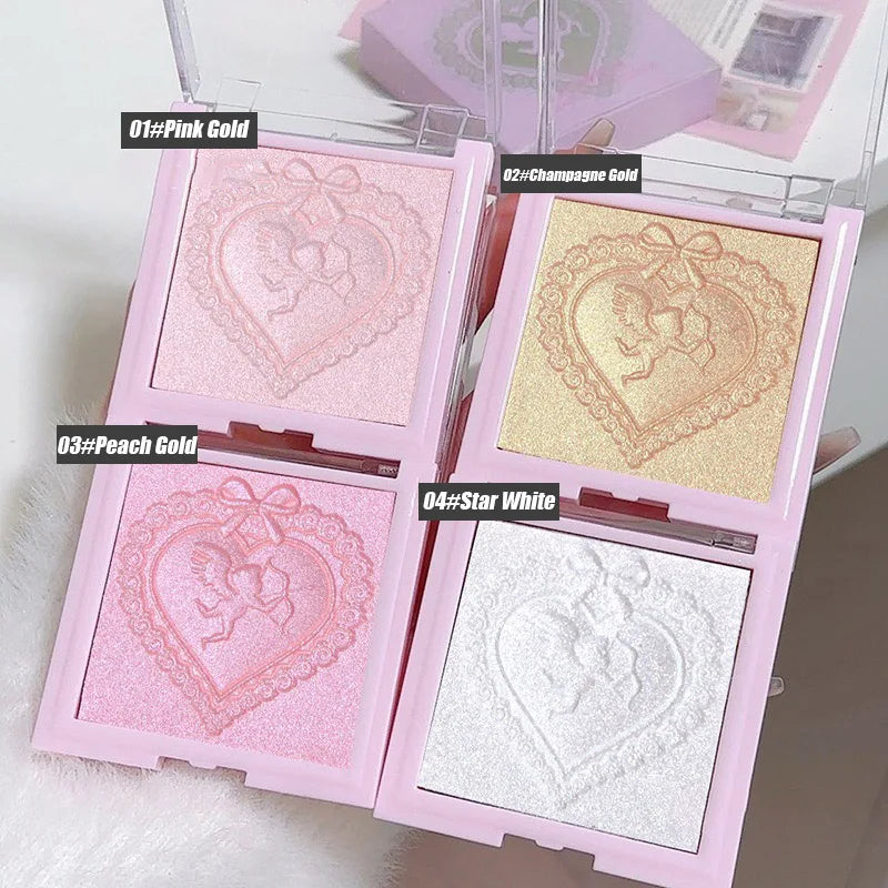 Champagne White Highlighter Powder Body Shiny Glitter Diamond Shimmer Brighten Highlight Face Contour Waterproof Lasting Makeup HIP
