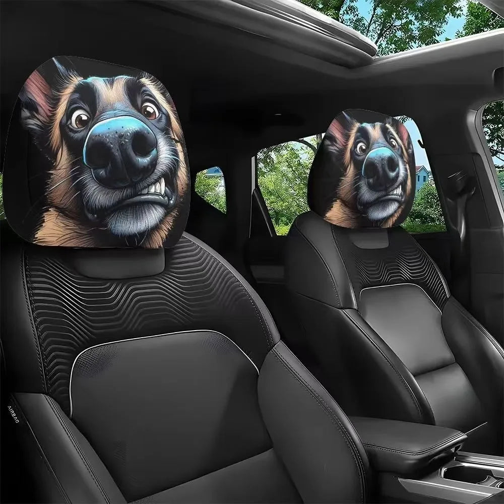 2-Pack Santa Claus Car Seat Headrest Covers – Festive Fit Car Seat Cover HIP 4