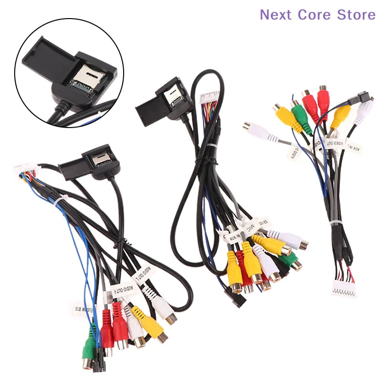 20-Pin Car Stereo Wiring Harness – AUX Audio Connector Cable Car Audio Harness HIP