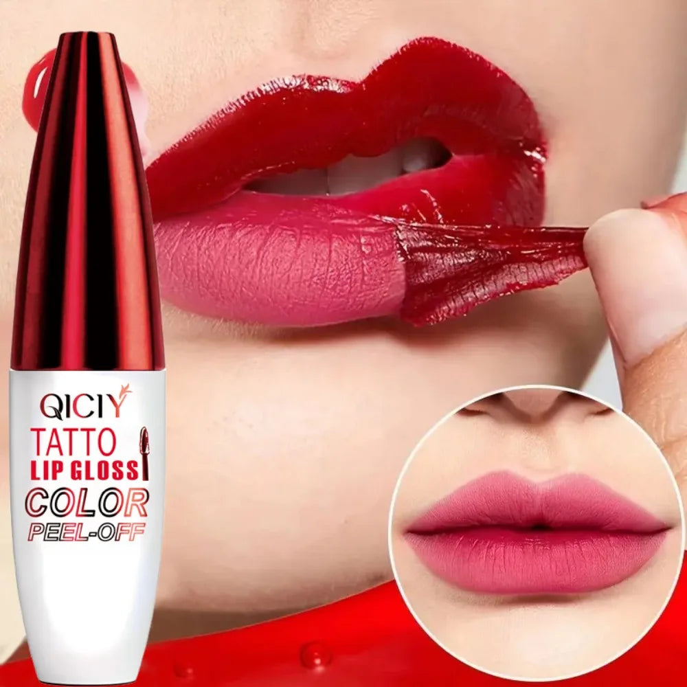 4 Color Liquid Peel-off Lip Gloss Waterproof Long-lasting Matte Lipstick Non-stick Cup Makeup Moisturizing Lip Tattoo Pigment HIP