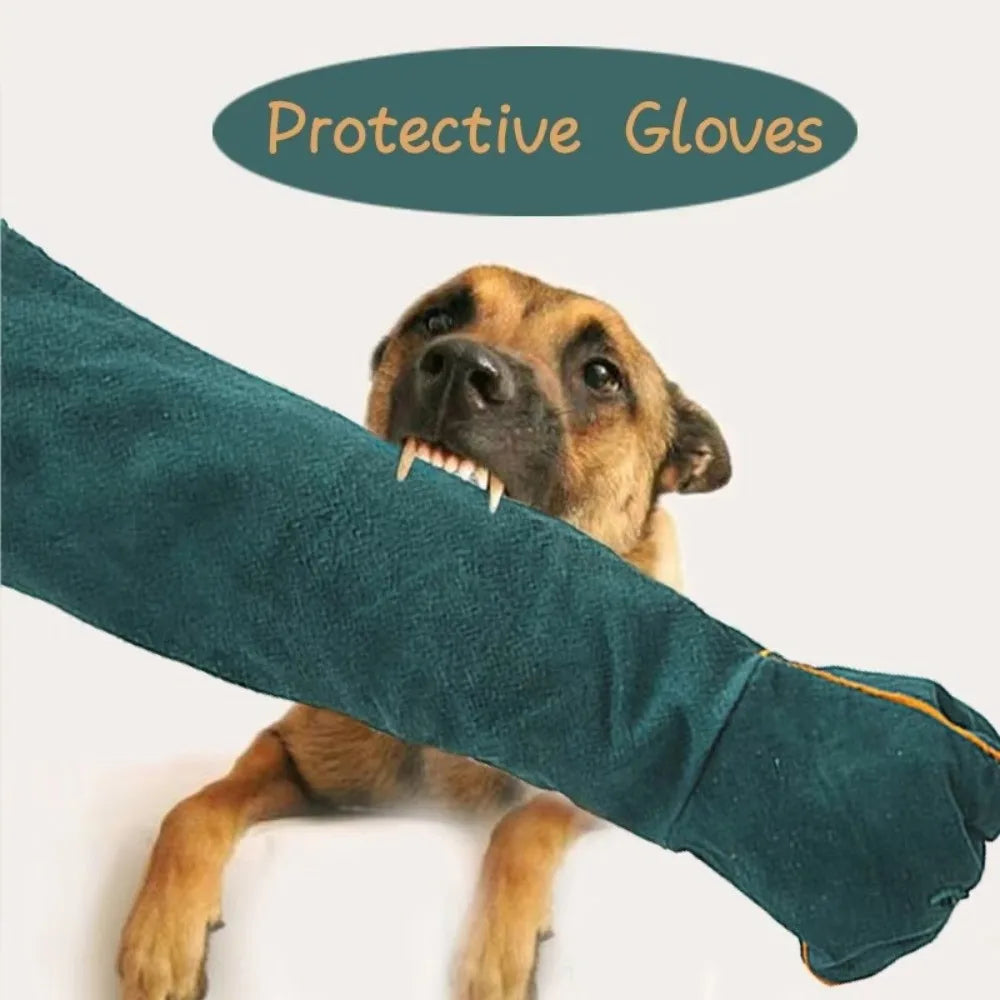 Leather Pet Handling Gloves – Bite & Scratch Resistant Pair Pet Handling Gloves HIP