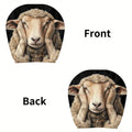2-Pack Whimsical Sheep Car Headrest Covers | Easy Install Car Headrest Covers HIP black