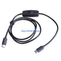 USB-C Cable with On/Off Switch & LED – 1m, 480Mbps USB-C Switch Cable HIP CN
