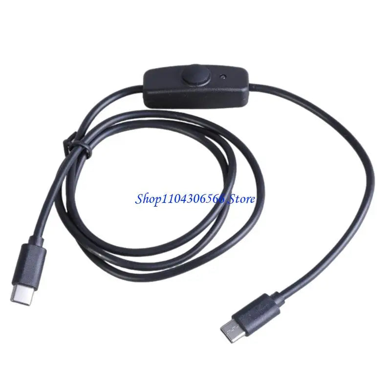 USB-C Cable with On/Off Switch & LED – 1m, 480Mbps USB-C Switch Cable HIP CN