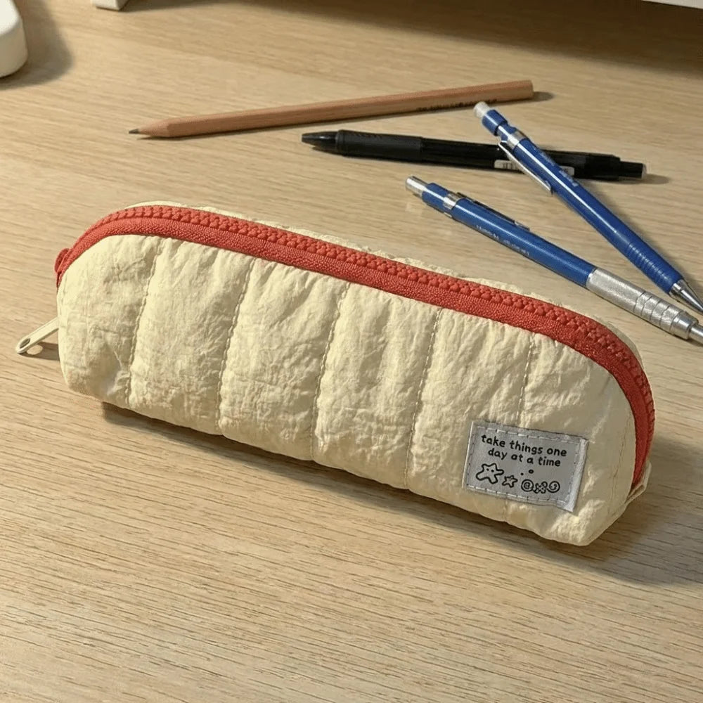 Large Capacity Minimalist Pencil Case – Soft Fabric Pen Bag Pencil Case HIP