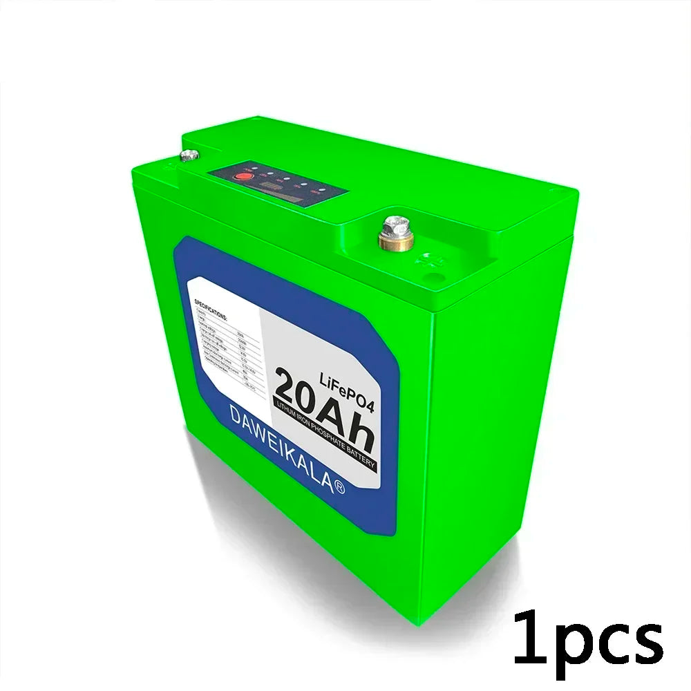 DAWEIKALA 12V 20Ah LiFePO4 Battery 256Wh – 4000 Cycles LiFePO4 Battery HIP 1pcs battery