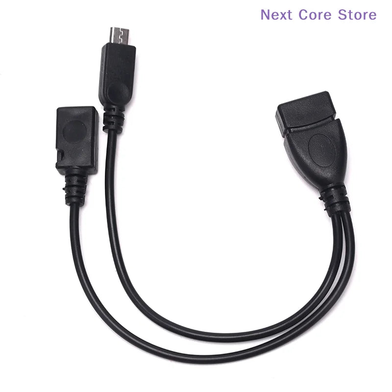 OTG Power Splitter Y Cable – Micro USB to USB-A Adapter USB OTG Y Cable HIP