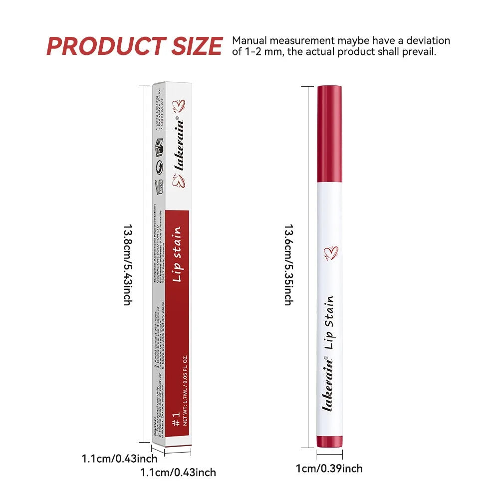 Matte Liquid Lip Stain Marker Pencil Long Lasting Waterproof Non Stick Cup Dye Lip Tint Natural Outline Plumping Lip Contour Pen HIP