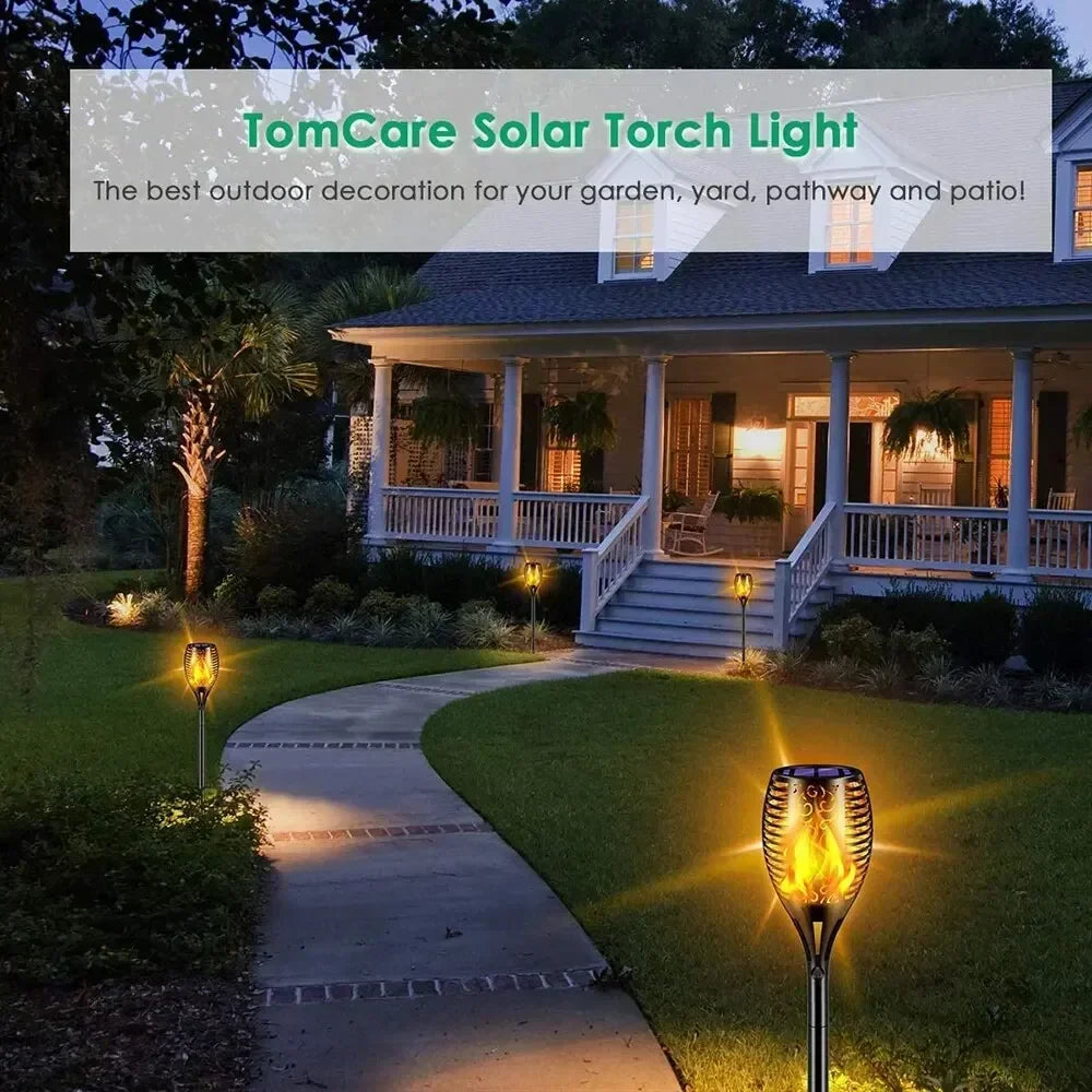 Solar Flickering Torch Light 96 LED – Waterproof Garden Flame Lamp Solar Garden Torch Light HIP
