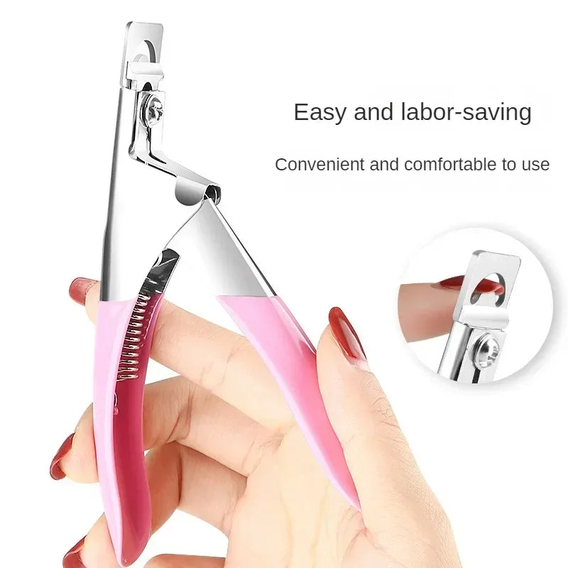 Professional False Nail Clipper – U-Shape Stainless Cutter Nail Tip Clipper HIP