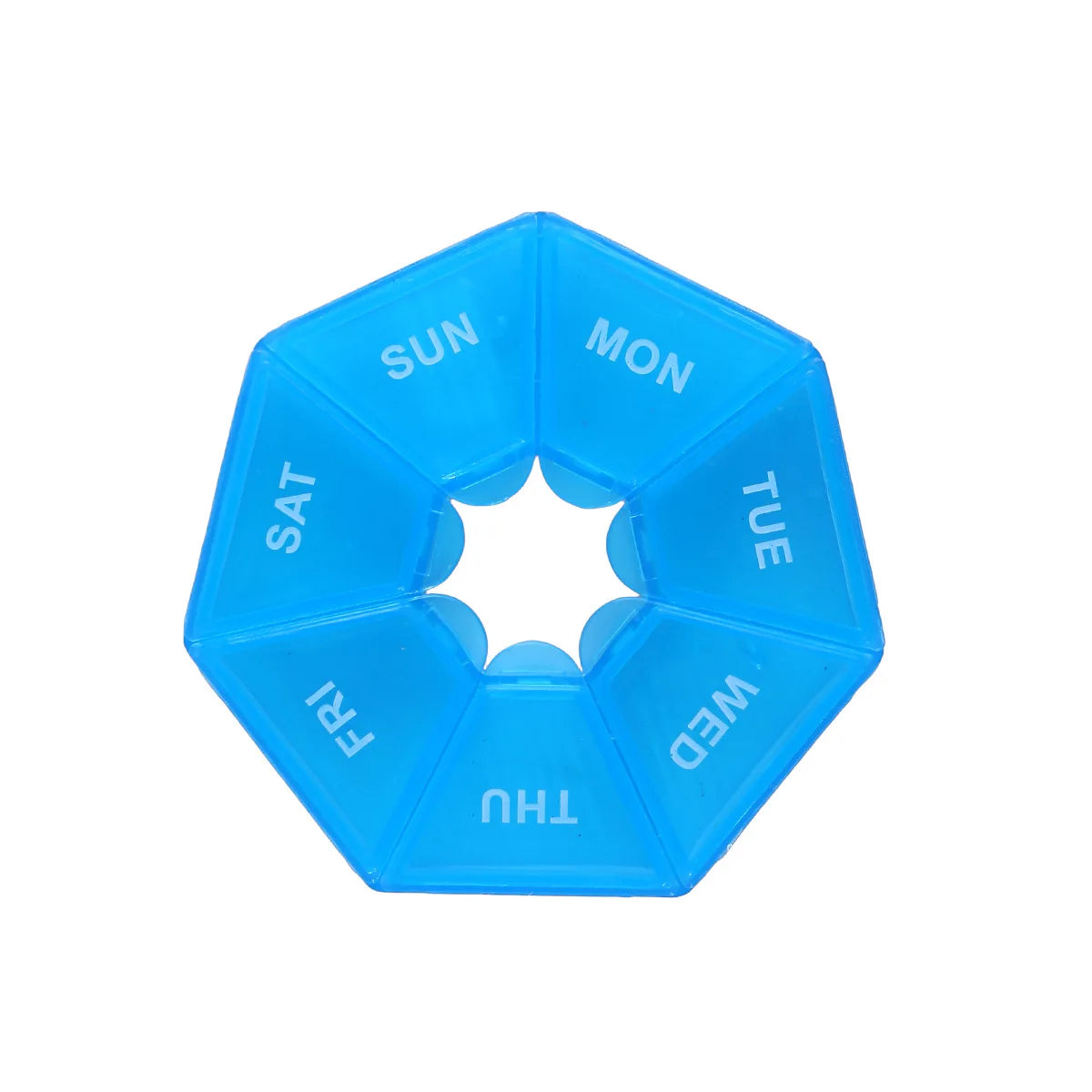 New H7-Days Weekly Portable Mini Pill Organizer Box, Portable Travel Pill Case for Medicine, Vitamins & Fish Oil Tablets HIP Blue