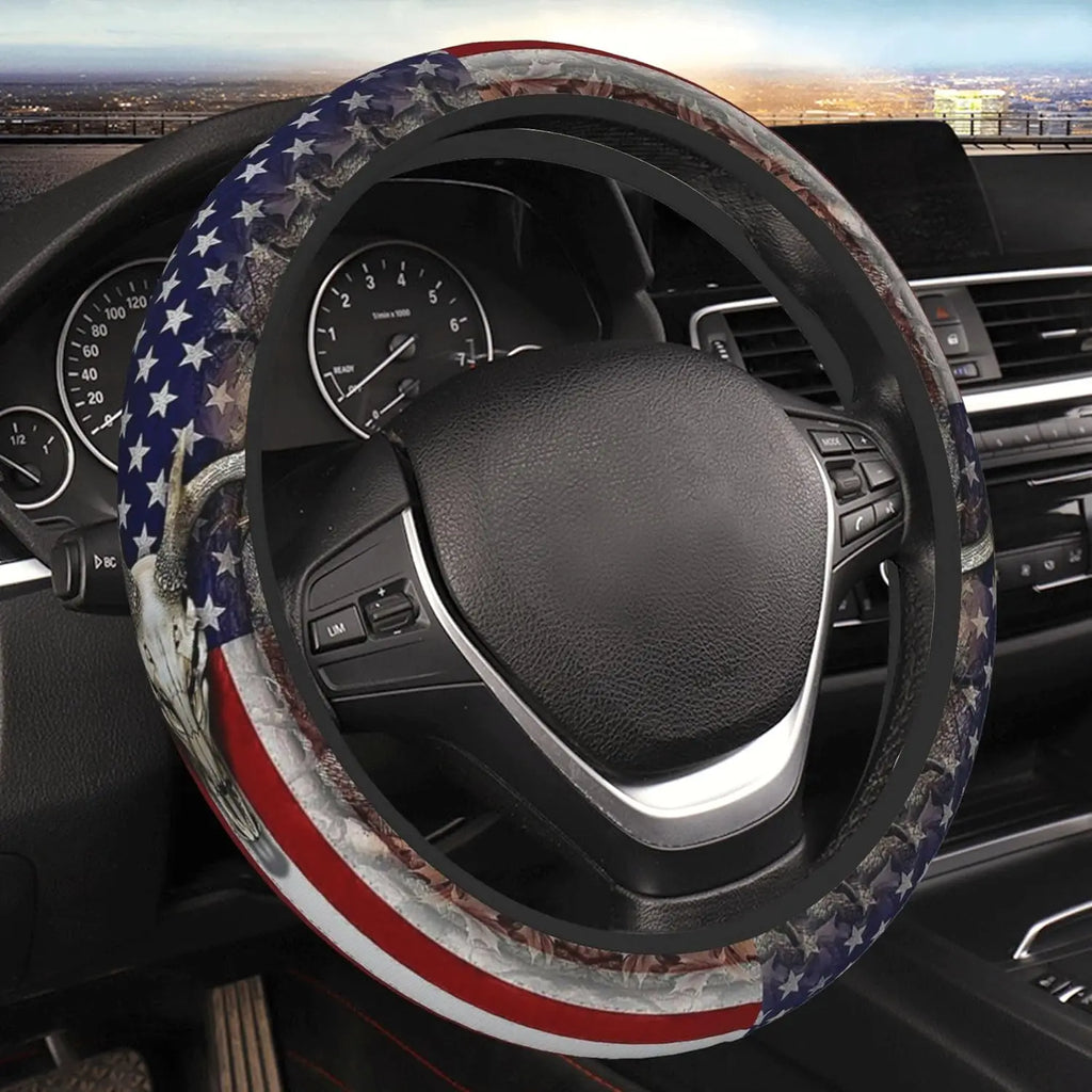 Universal Neoprene Steering Wheel Cover 15 Inch – Black Steering Wheel Cover HIP black