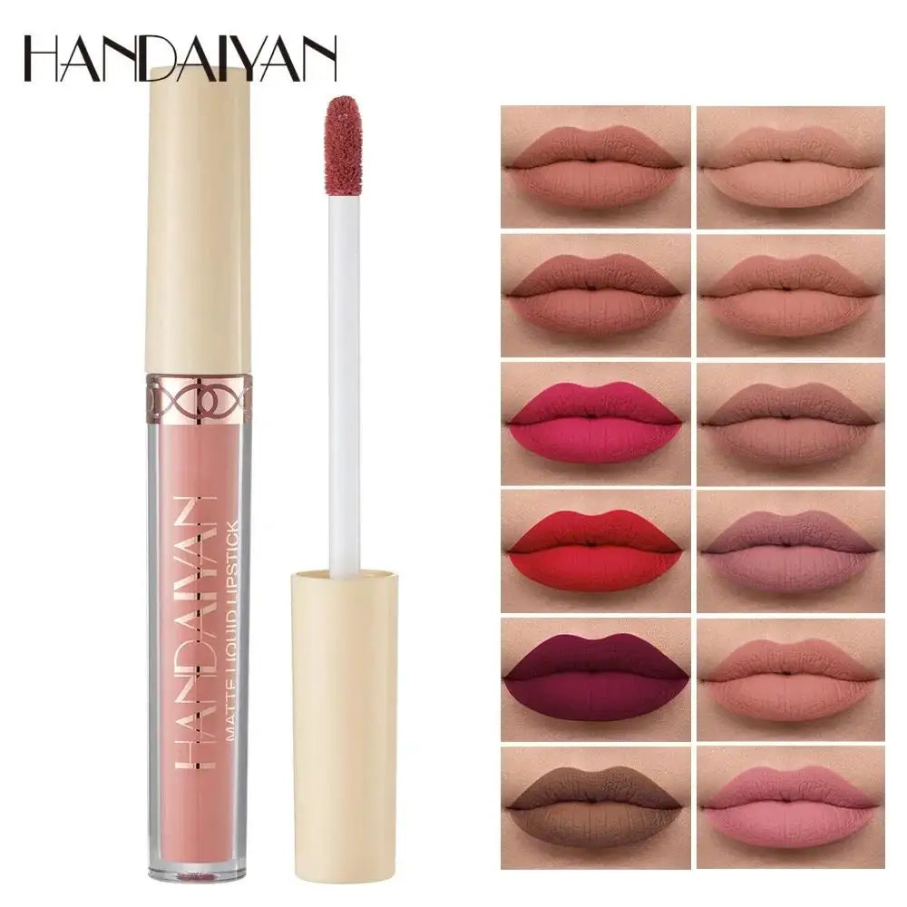Handaiyan Matte Velvet Lip Glaze – Waterproof Liquid Lip Stain Liquid Lip Stain HIP