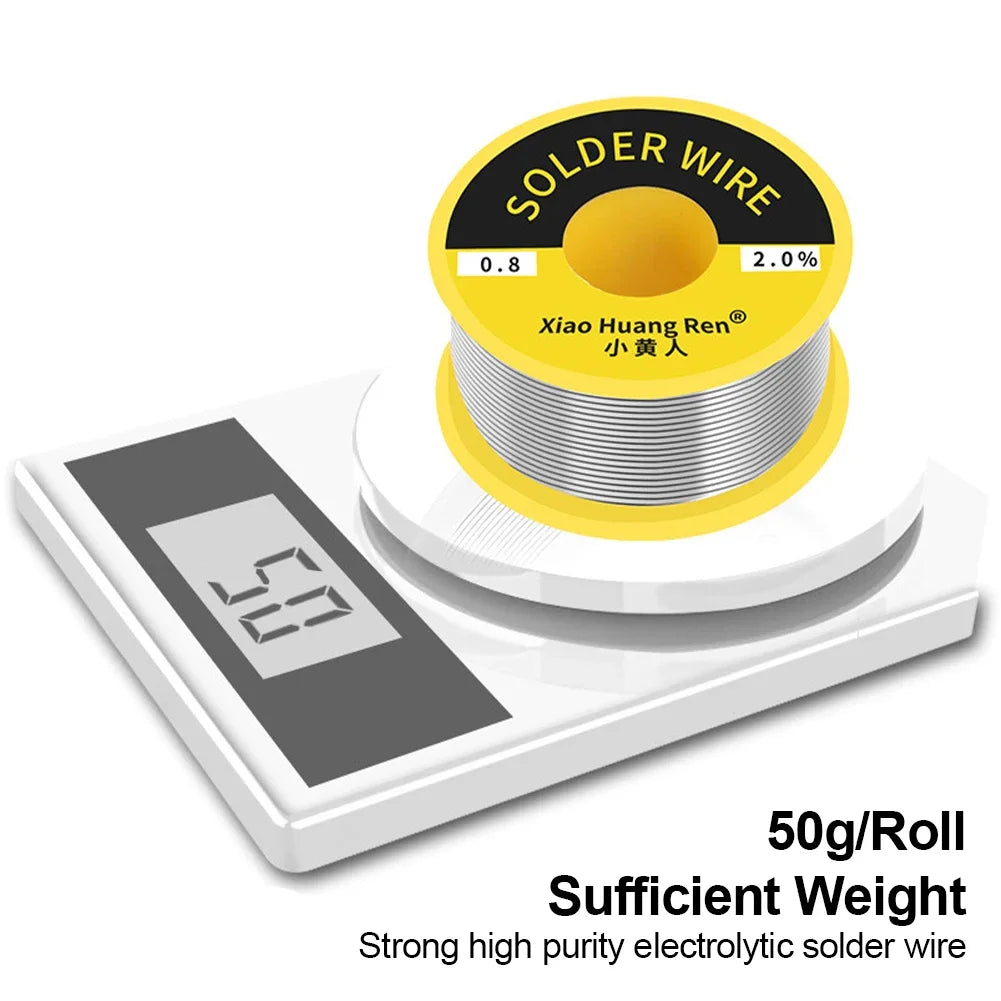 Rosin Core Tin Solder Wire 60/40 Solder Wire Soldering Welding Flux 1.5-2.0% Iron Wire Reel 50g Diamater 0.5/0.6/0.8/1/1.2mm HIP