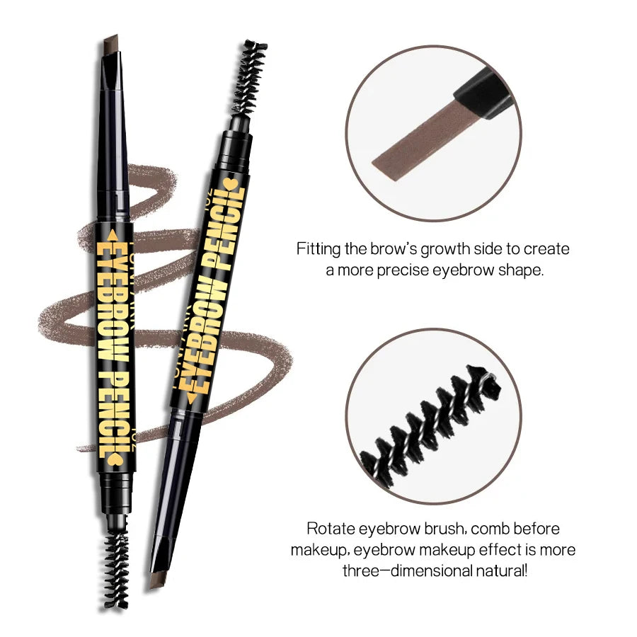 FUNPARK Double-Head Waterproof Eyebrow Pencil – 5 Shades Eyebrow Pencil HIP