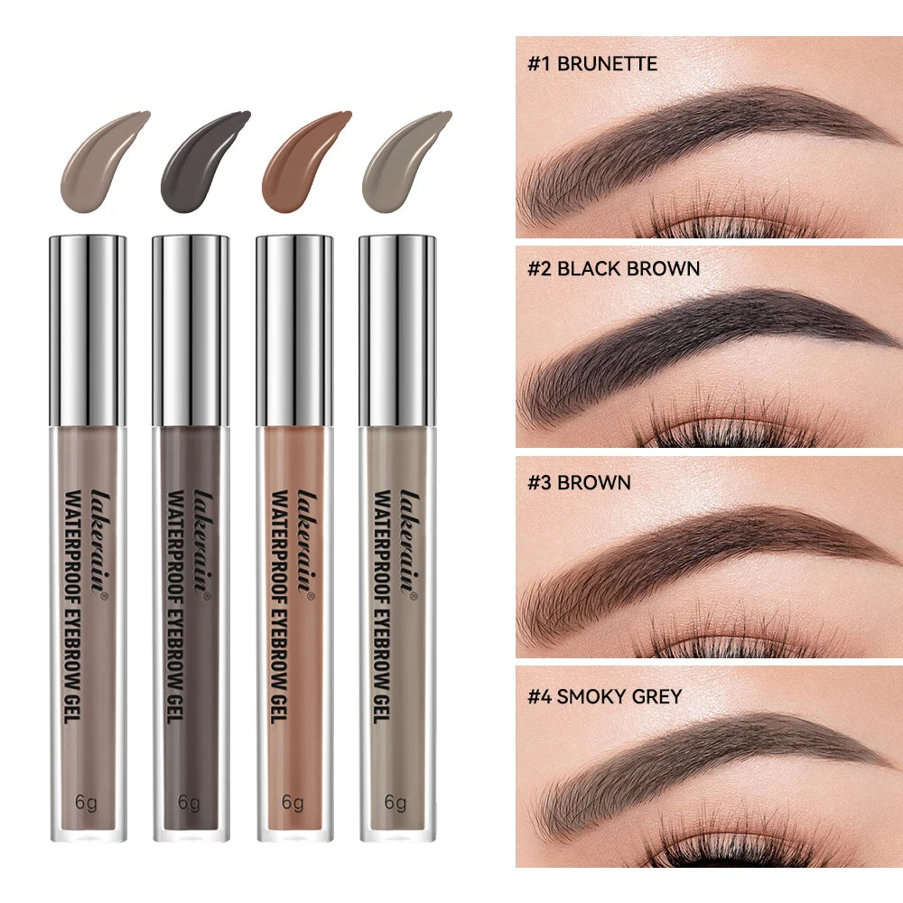 lakerain Long Lasting Waterproof Eyebrow Gel Highly Tinted Liquid Makeup Sweatproof Natural Finish Brown Black Cosmetics HIP