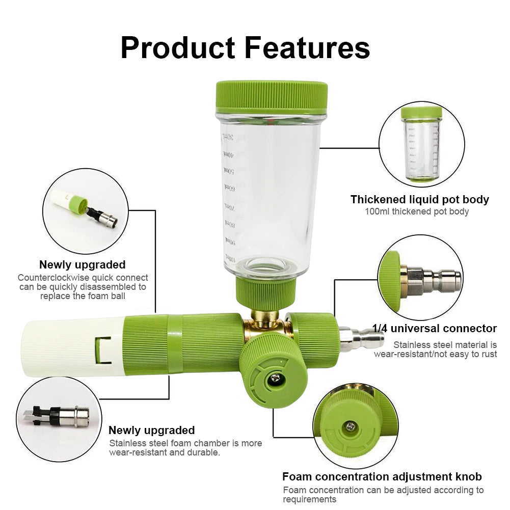 100ml Snow Foam Lance – Adjustable Car Wash Soap Sprayer Car Foam Sprayer HIP