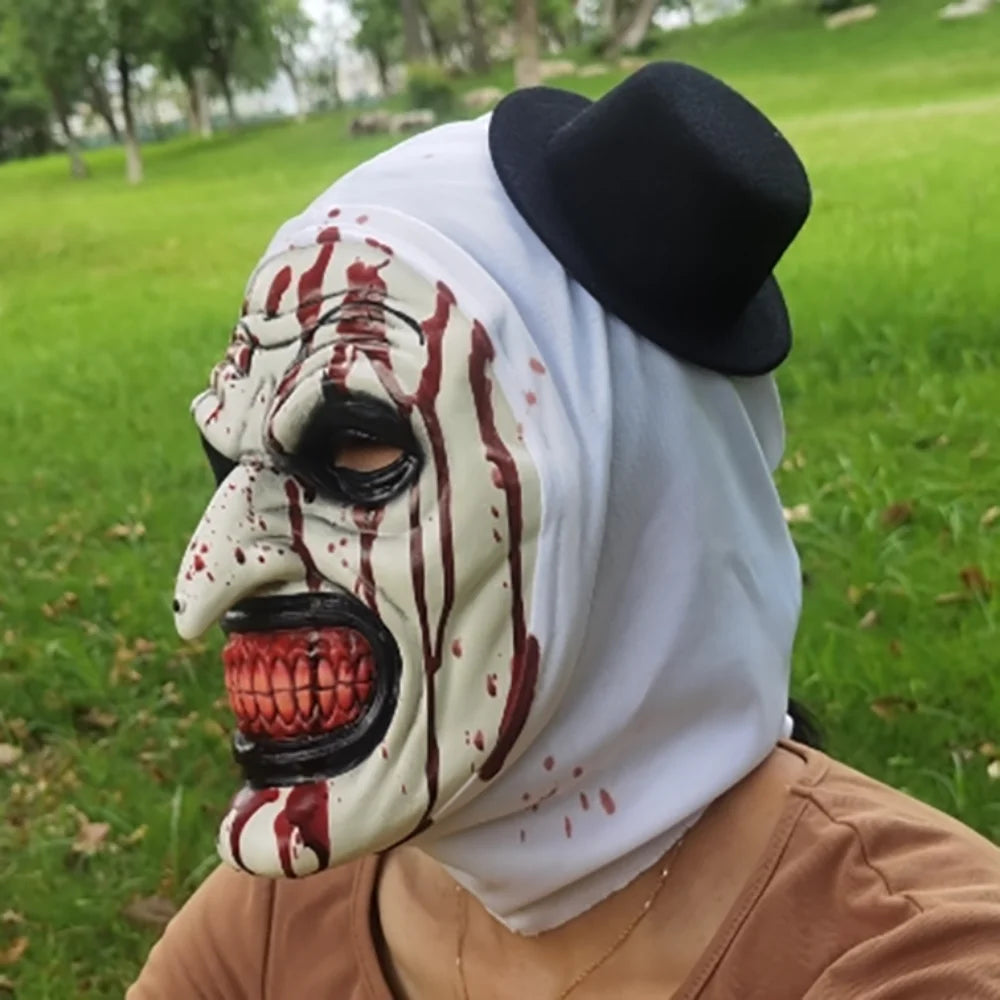 Soft Latex Scary Clown Mask – Realistic Unisex Cosplay Prop Costume Mask HIP