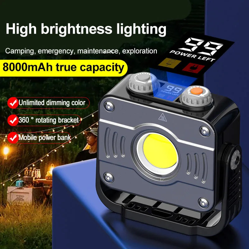 ESMARTER 8000mAh Rechargeable COB LED Work Floodlight Lantern Rechargeable Work Lantern HIP