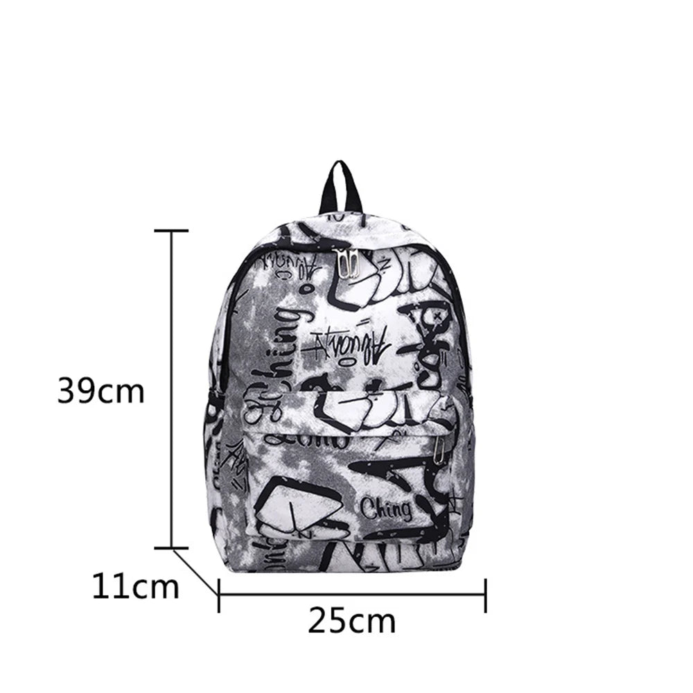 Women's Nylon Graffiti Backpack – Large Capacity & Waterproof Women's Backpack HIP