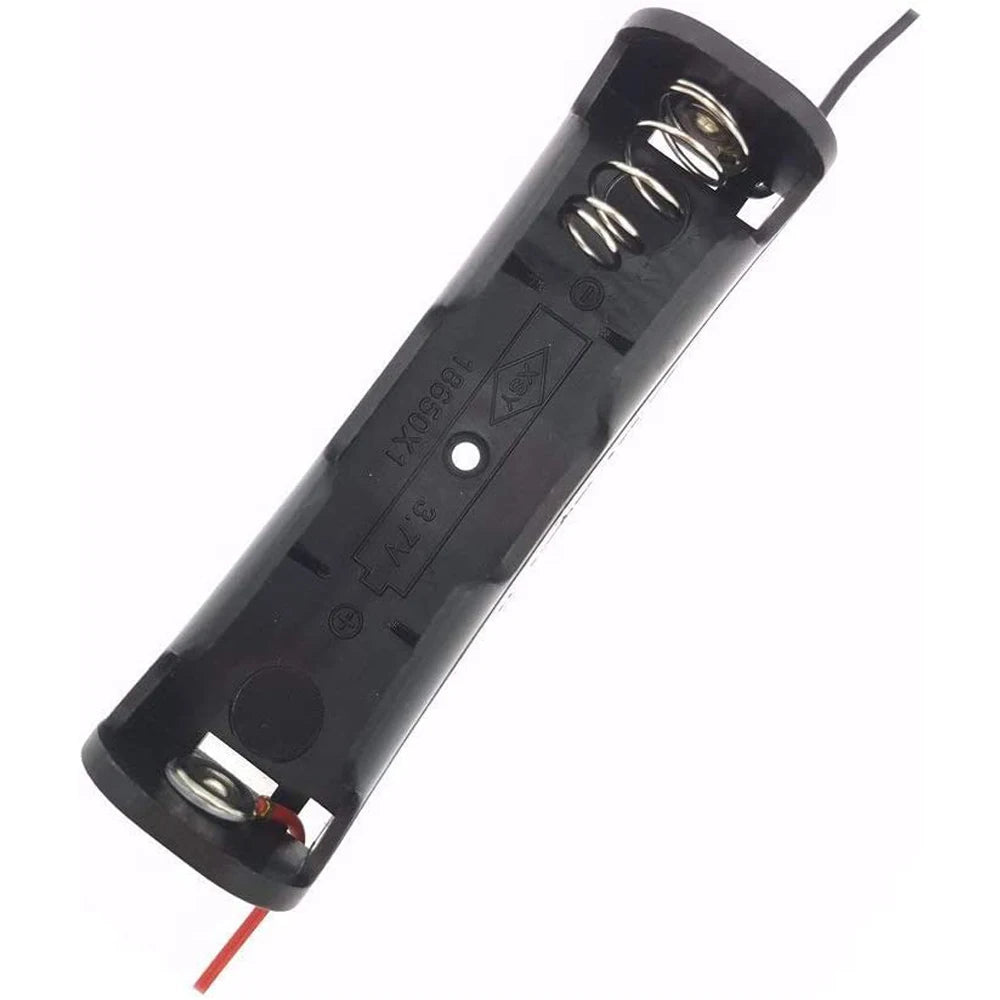 10-Pack 18650 Single Slot Battery Holder Cases with Wire Leads Battery Holder Case HIP