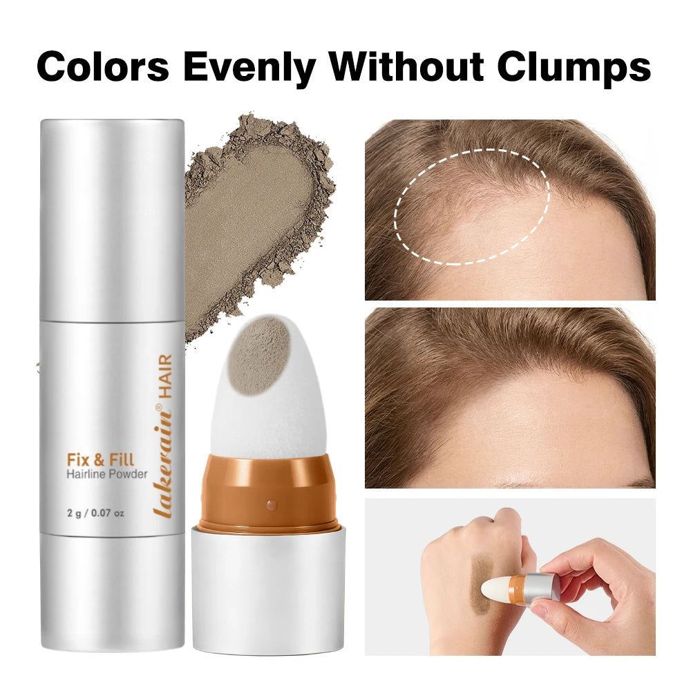 Waterproof Hairline Powder Long Lasting Shadow Filling Forehead Hair Gaps Sweat-proof Fine Powder Natural Color Hairline Makeup HIP