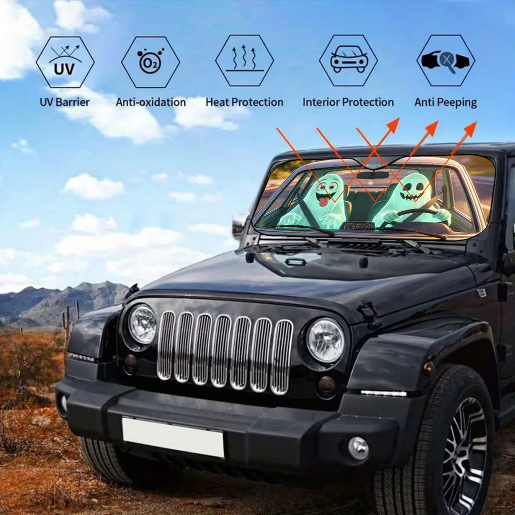 Foldable Cartoon Car Windshield Sunshade – UV & Heat Block Car Windshield Sunshade HIP