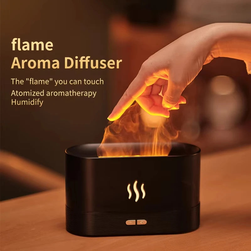 Aroma Flame Diffuser 180ml Ultrasonic Cool Mist Humidifier Aroma Flame Diffuser HIP