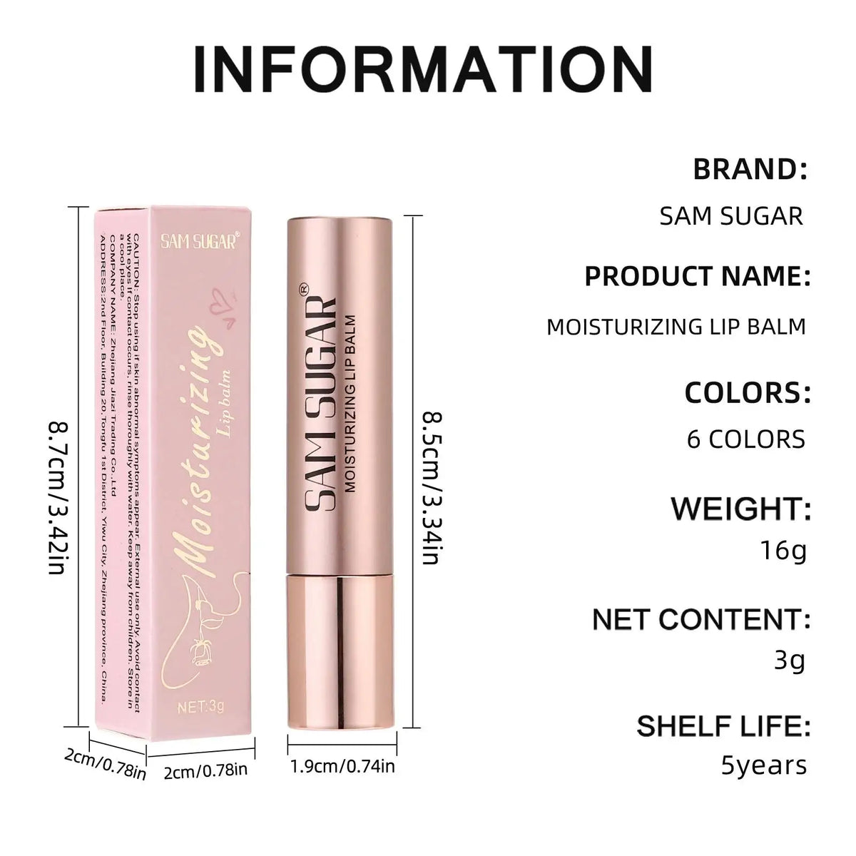 Hyaluronic Acid Lip Balm & Overnight Sleeping Mask | 6 Colors Lip Balm & Mask HIP