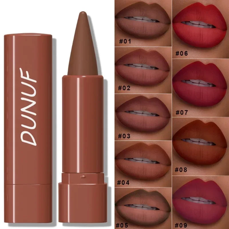 9 Colors Gradient Lip Liner Matte Black Brown Velvet Lipstick Waterproof Non Sticky Contouring Tint Lipliner Crayon Lip Makeup HIP