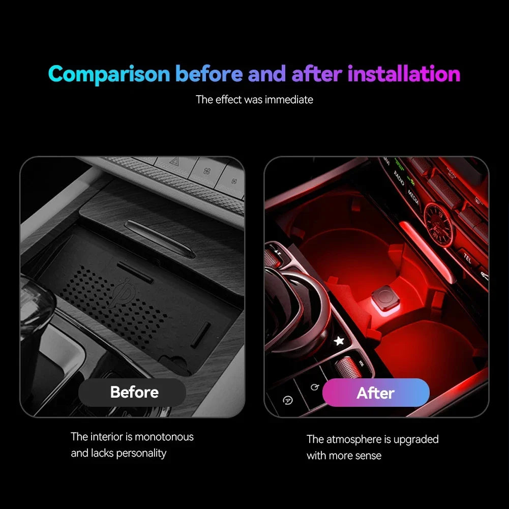 New USB Car Interior Ambient Atmosphere Light LED Signal Lights Auto Reading Lamp Home Decoration Accessories Night Light HIP