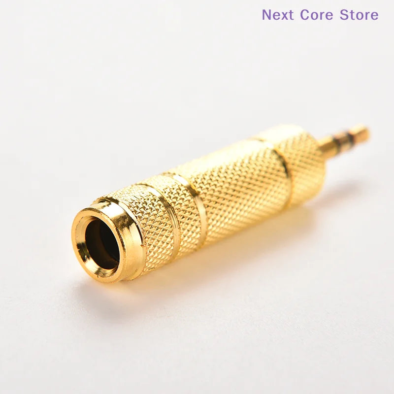 3.5mm to 6.35mm Stereo Audio Jack Adapter – Gold-Plated Audio Jack Adapter HIP