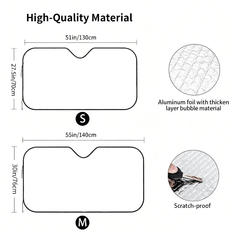 Foldable Car Sunshade – Moth Skull & Celestial Rose Print Car Windshield Sunshade HIP