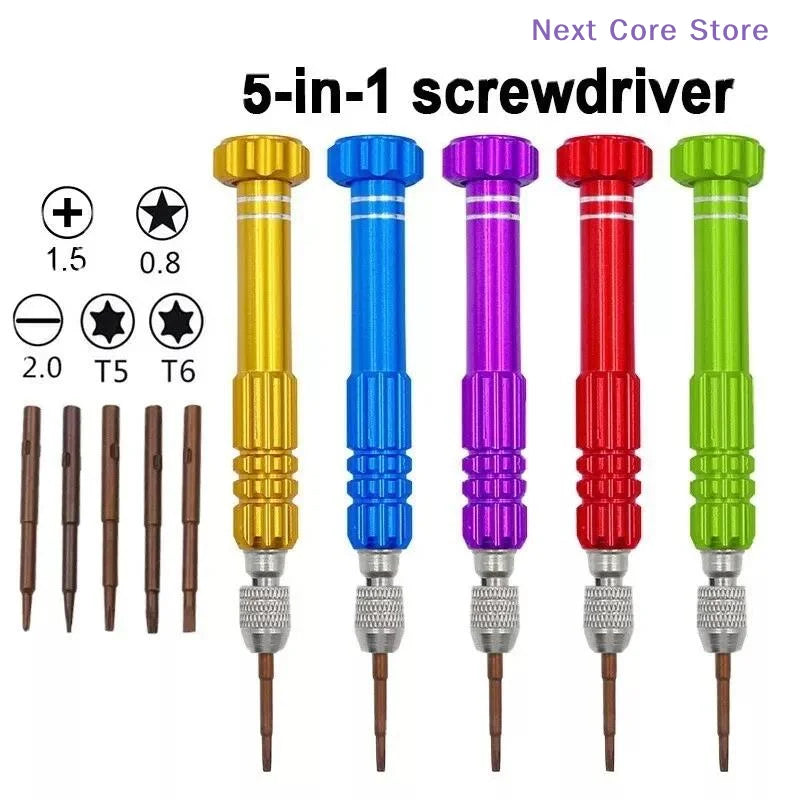5-in-1 Mini Precision Screwdriver Kit – Phone & Eyeglass Precision Screwdriver Kit HIP