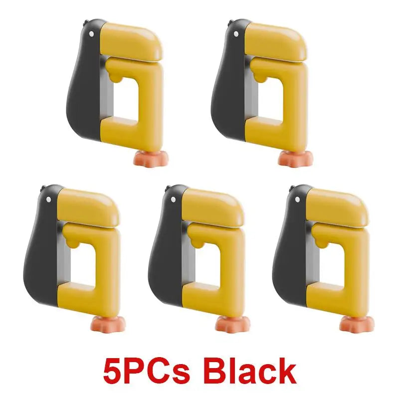 Thinking Duck Desk Bag Hook – Portable Adjustable Hanger Desk Bag Hook HIP 5pcs Black