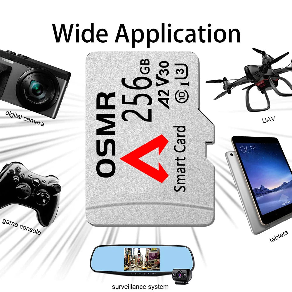 OSMR Micro SD Card Class 10 U3 V30 A2 | 32GB–256GB High-Speed Micro SD Memory Card HIP