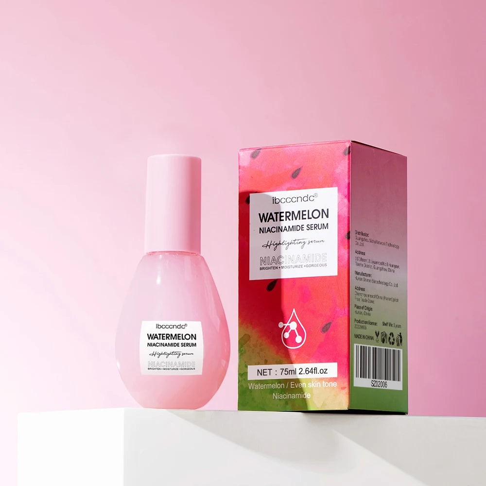 New Watermelon Glow Niacinamide Dew Drops Serum Makeup Primer Cream Lightweight Facial Serum & Priming Liquid Brightner HIP