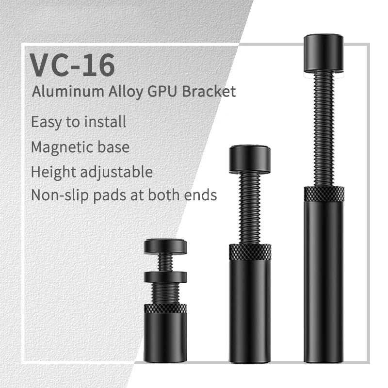 Adjustable GPU Support Bracket | Aluminum Alloy, 27–120mm GPU Support Bracket HIP