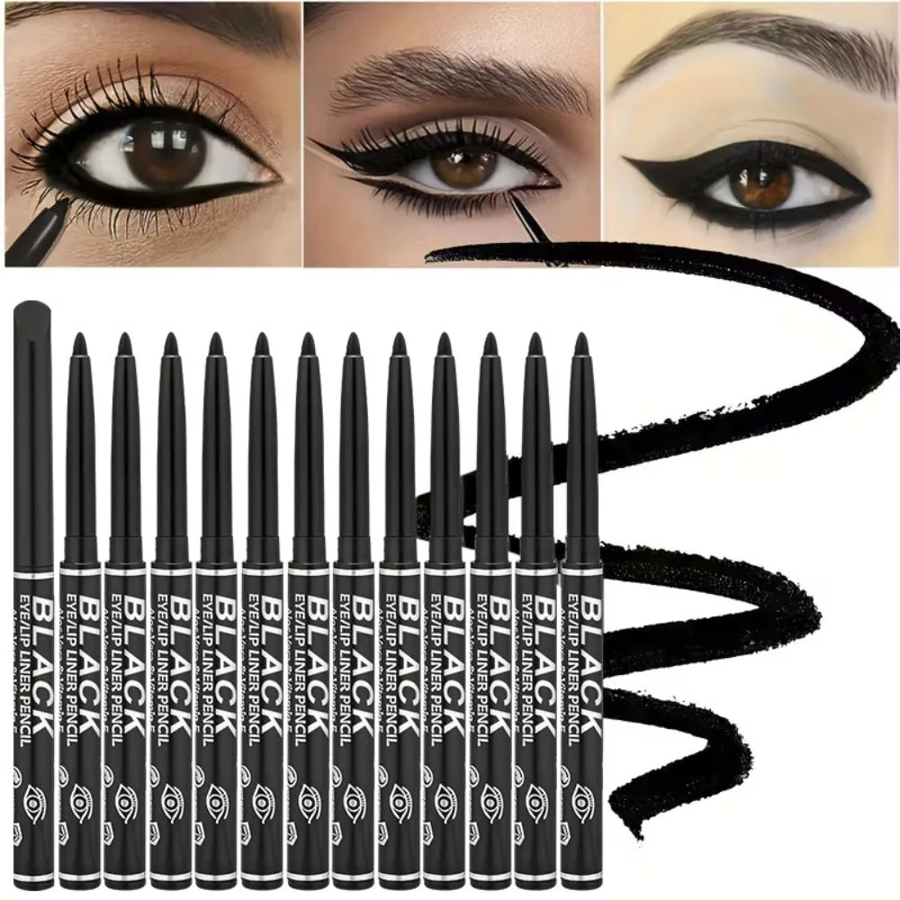1/3pcs/Silky Black Brown Eyeliner Smooth Waterproof and Sweatproof Long-lasting Lying Silkworm Lower Eye Lash Pen Makeup HIP