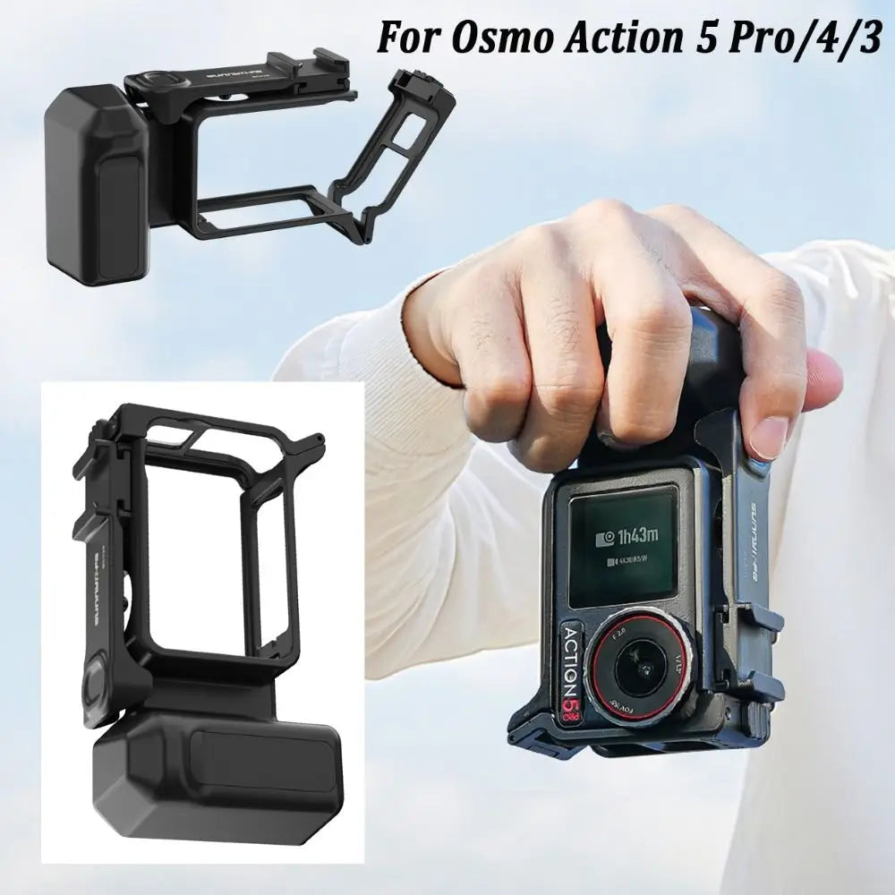 Quick Release Grip Cage for DJI Osmo Action 5 Pro/4/3 Vlog Camera Grip Cage HIP